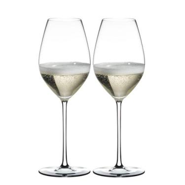 Imagem de Kit 2 Taças de Champagne Fatto a Mano Haste Colorida Riedel, Branco