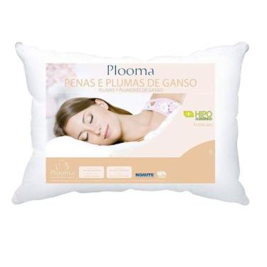 Imagem de Travesseiro Pluma e Pena de Ganso 50x70cm 233 Fios Premium Plooma