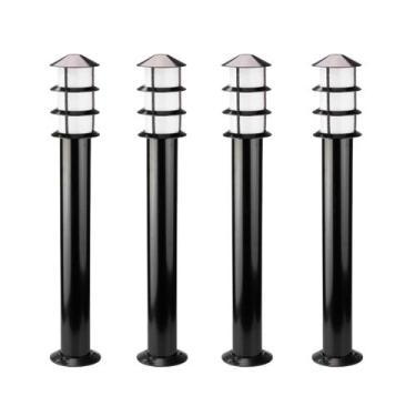 Imagem de Kit 4 Poste Jardim Balizador Oriental Prova D'água Externo Germany 837