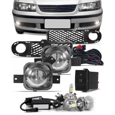 Imagem de Kit Farol de Milha Neblina Gol, Parati e Saveiro G3 1999 até 2005 Botão Painel + Kit SUPER LED