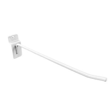 Imagem de 100 Gancho Painel Canaletado 25cm Arame 5mm Branco - Bedetti, Branco