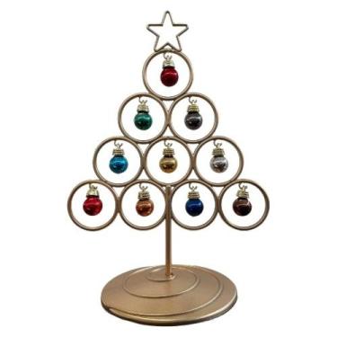 Imagem de Árvore Claus Tradiconal Ouro Velho 30cm Decoração Natalina. - Brilha N