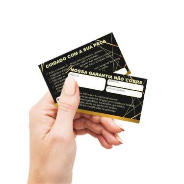 Imagem de Cartão Certificado de Garantia - E cuidados com sua peça - Bijouteria 