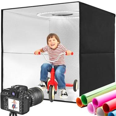 Imagem de Mini Estudio Fotografico, Mini Caixa de Luz Fotográfica, Studio Fundo Fotografico Caixa de Luz, Kit de Barraca de Luz Dobrável Portátil 40x40cm