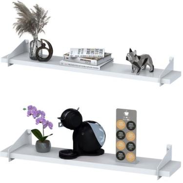 Imagem de 2 Prateleiras Suspensa Multiuso 60Cm Para Sala Quarto SF BB - ShopFort