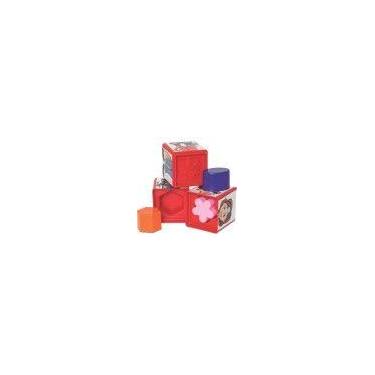 Imagem de Cubinhos 4 Em 1 Expressões Educativo Peças Encaixe Mercotoys
