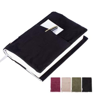Imagem de Aplufine Capas de Livros para Brochuras, Capa de Veludo para Amantes de Livros, Capa de Tecido para Livros com Bolsos para Fornecedores de Livros, Capas de Livros Reutilizáveis para Livros de Capa Mol
