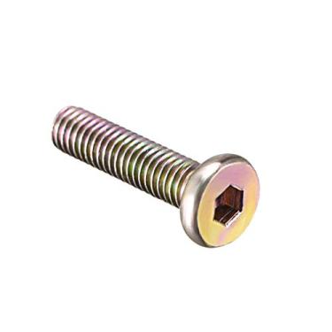 Imagem de uxcell M6x25 mm Furniture parafuso porca sextavada soquete Drive cabeça redonda parafuso banhado a zinco 20 peças