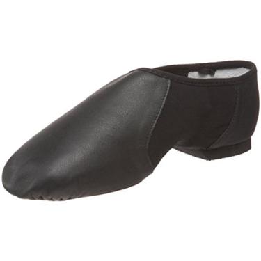 Imagem de Bloch Tênis feminino de jazz de couro Neo-Flex Slip-On Neoprene Slip-On com EVA no antepé e calcanhares, alta durabilidade, ajuste superior, flexibilidade, Step Dancing, Preto, 35