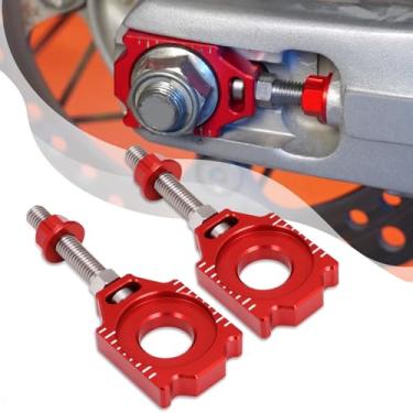 Imagem de BAOUFF Ajustador de corrente de blocos de eixo traseiro Dirt Bike, tensor de corrente CNC com alavanca de ajuste para CRF300L CRF300LA CRF300LR 2021-2024/CRF300LDA 2023-2024/CRF250L 2013-2020/CRF250LA