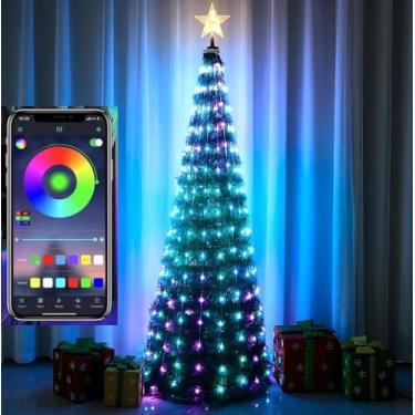 Imagem de Pisca Pisca Natal 10mt 100 Leds 6 funções Smart Bluetooth Controle Remoto Prova de Agua USB (Colorido)