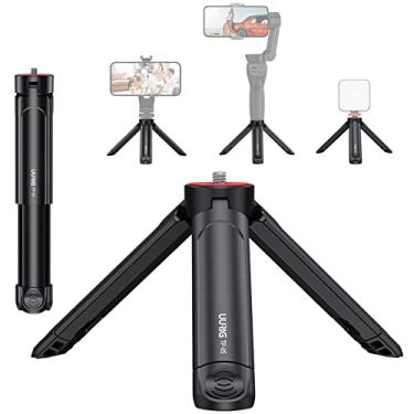 Imagem de UURIG TP05 Mini tripé de câmera extensível, tripé portátil de selfie com alça para webcam de mesa com parafuso de 1/4 de polegada para câmera DSLR Suporte de telefone para webcam, bastão de selfie