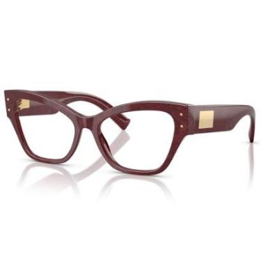Imagem de Óculos de Grau Dolce & Gabbana Dna Vinho DG3404 3442-54-Feminino