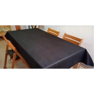 Imagem de Genérico, Toalha D Mesa Veludo Preto P Jogos Baralho Poker 2,60x1,40 Nome do desenho:Liso;Cor:Preto