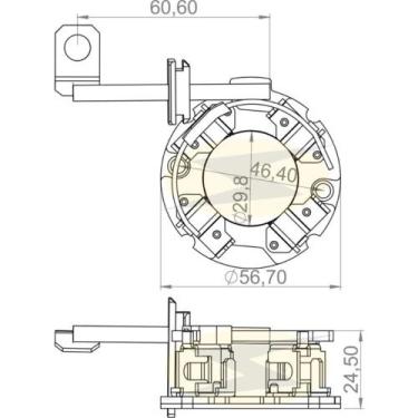 Imagem de Porta escova do motor de partida Fiat Uno 2001 a 2023 UNIFAP