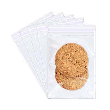 Imagem de iMailer - 500 peças – Sacos de celofane pequenos transparentes de 7,6 cm x 12,7 cm – Sacos plásticos autovedantes para panificação, biscoitos, fotos, joias, lembrancinhas de festa