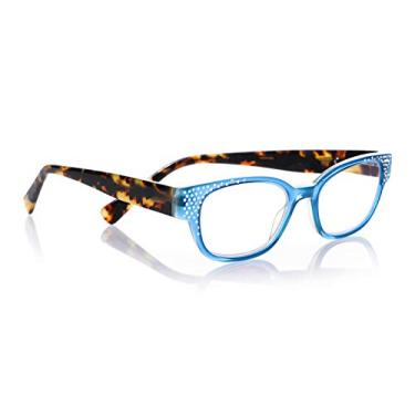 Imagem de eyebobs Leitoras femininas premium Study A Broad, preto com strass, ampliação 3,00