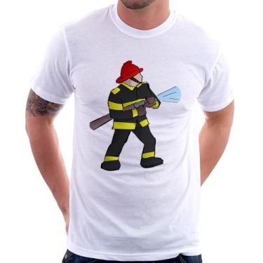 Imagem de Camiseta Bombeiro - Foca na Moda, Branco, P