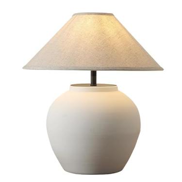 Imagem de DJAMEL Abajur De Mesa De Fazenda Preto De 18,8" De Altura, Abajur De Cerâmica Rústico Do Sudoeste, Abajur De Cerâmica Com Abajur De Tecido, Mesa De Cabeceira Para Sala De Estar, Quarto, Casa, Escrit