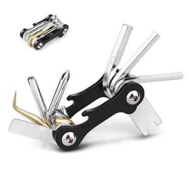 Imagem de OVOVFANY Kit de ferramentas de mergulho, conjunto de reparo multiferramentas de mergulho de aço inoxidável dobrável 8 em 1 para reparo e manutenção de mergulhadores ou acessório (preto)