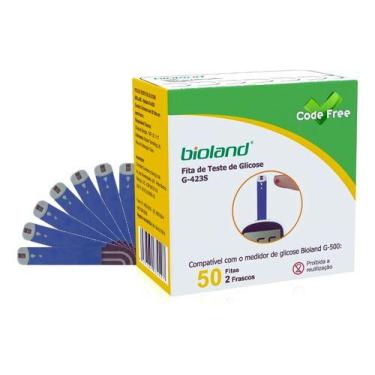 Imagem de Tira Fita Glicose Bioland G-423s Code Free C/50 Unidades