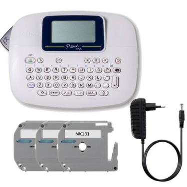 Imagem de Rotulador Brother Pt-m95bk + 01 Fonte + 3 Fita X-full Mk131