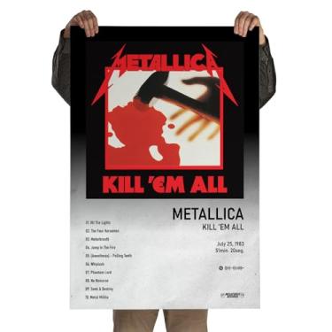 Imagem de Poster Autoadesivo 60x90cm Álbum Kill 'Em All Metallica, heavy metal, Spotify