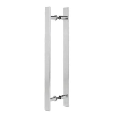 Imagem de Puxador Duplo Alumínio 40cm Porta Pivotante Madeira/vidro - Montelar A