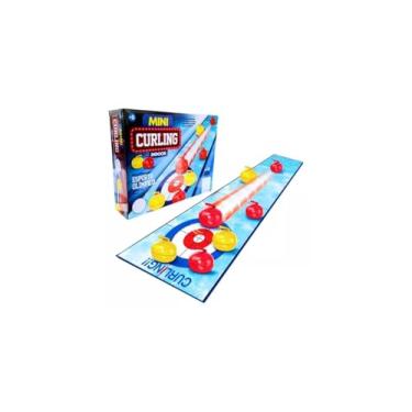 Imagem de Jogo de Mesa Mini Curling Indoor Conjunto Esportivo Presente Criança Infantil Desafio +5 Anos