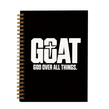 Imagem de OXW Cadernos de diário bíblico para anotações, diário cristão Deus sobre todas as coisas, diário de oração das escrituras para mulheres, caderno de estudo da Bíblia, caderno espiral pautado pela