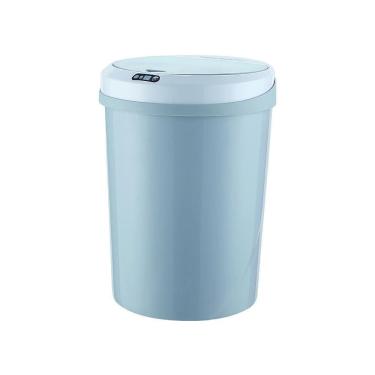 Imagem de Lixeira Automatica Sensor Touch Cesto Lixo 9 Litros Inteligente Banheiro Cozinha Azul Luxo
