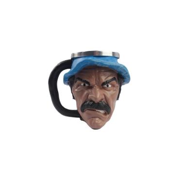Imagem de Copo Caneca Inox Divertida 3D Seu Madruga Chaves Coleção