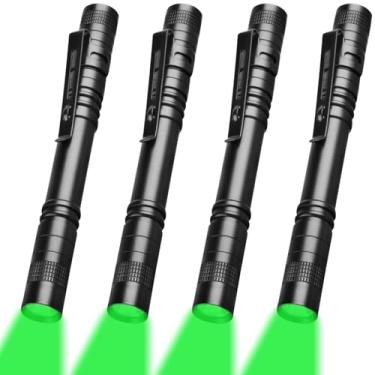 Imagem de HYVCZP Pacote com 2 lanternas LED verdes – Zoom, resistente à água e a choques, luz de caneta, lanterna de LED de luz verde de modo único para caminhadas, pesca, acampamento e visão noturna (4)