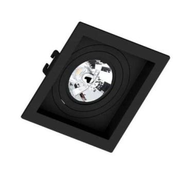 Imagem de Spot Embutido Dicroica Quadrado Recuado Preto Save - Save Energy
