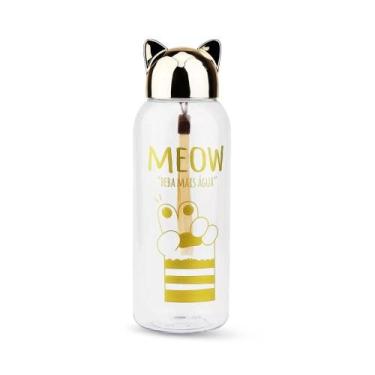 Imagem de Garrafa 650ml gato plastico 7,5cm x 22cm - FLASHGOODS