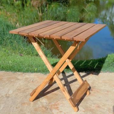 Imagem de Mesa de Madeira Rústica Dobrável - Vereda - DkadiDecor, Madeiral