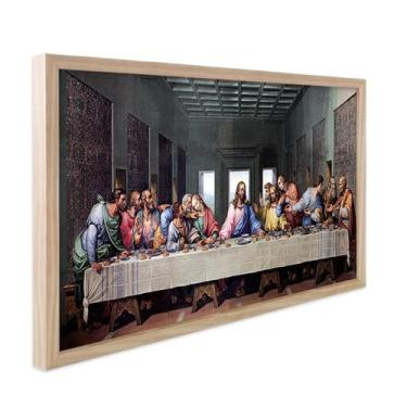 Imagem de Quadro Decorativo Religiosos Santa Ceia Jesus Fé Sagrada Família com M