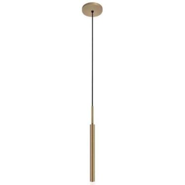 Imagem de Kit 2 Pendentes Teto Luminária Tubo Difusor Sala Hall Bronze - Singlel