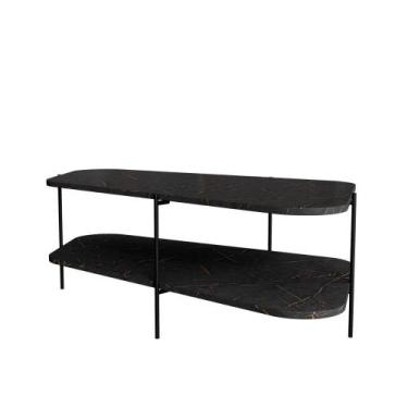 Imagem de Mesa de Centro para Sala 109cm Orgânica Chicago - Preto - Magazine Dec