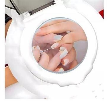 Imagem de Lupa Luminaria Aumento 10x  120leds Estetica - oem