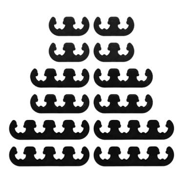 Imagem de Separador de fios de vela de ignição de 12 peças, suportes de fio de vela de ignição para fios de 7 mm, 8 mm, 8,5 mm, 8,8 mm, tear de fio de motor preto (preto)