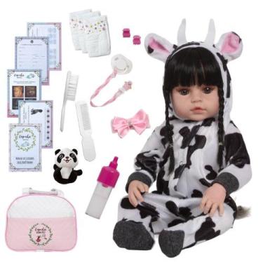 Imagem de Boneca Bebê Reborn 100% Vinil Siliconado Pode Dar Banho - Cegonha Rebo