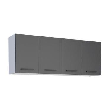 Imagem de Armário Aéreo de Cozinha em Aço Preto 144cm Juno Cozimax