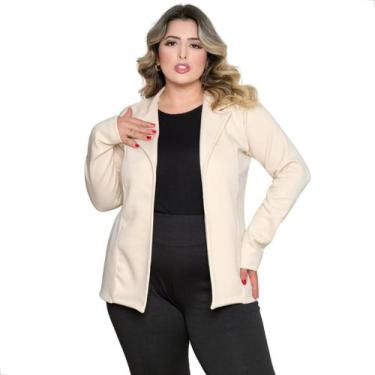 Imagem de Blazer Feminino Moda Plus Size Social Casaquinho Manga Longa - Curvy P