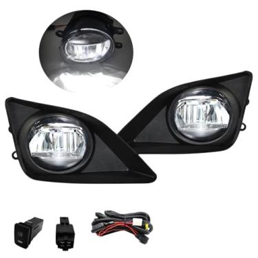 Imagem de Nioboee Faróis de neblina de LED compatíveis com Toyota Corolla 2008 2009 2010, faróis de neblina dianteiros, lentes transparentes com kit de interruptor e fiação