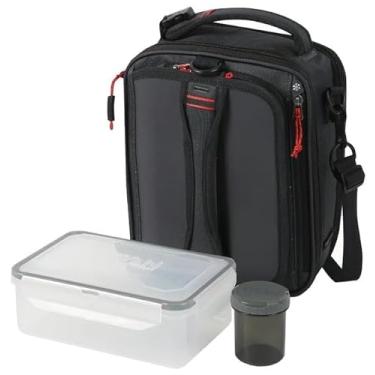 Imagem de Lancheira expansível a frio para geladeira Deep Freeze - Cinza/Vermelho | Inclui 2 paredes de gelo de alto desempenho de 250 g | Design horizontal isolado