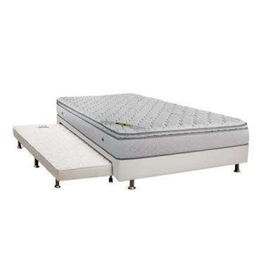 Imagem de Cama Box c/ Auxiliar Casal: Colchão Luckspuma Conjunto 3 em 1 ( Box + 