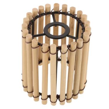 Imagem de jojofuny Lustre de parede, abajur, acessórios, boho, abajur, pendente, coberturas de luz de vime, abajur, cobertura de vime, abajur de mesa, abajur, cáqui