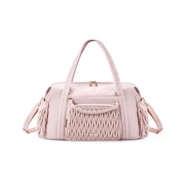 Imagem de Mochila BAGSMART acolchoada para mulheres Weekender rosa 47L