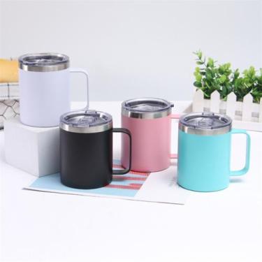 Imagem de Caneca Térmica Pequena 350ML com Tampa Café Chá Água Portátil Compacta